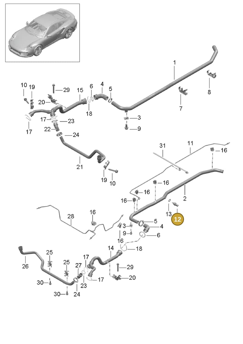 94860642000 — Porsche GT2 RS Clubsport (2013-2020) diagram p42105010, position 12