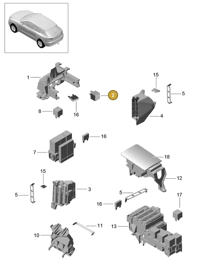 94860725100 — Porsche Macan (2013-2018) diagram p44902000, position 2