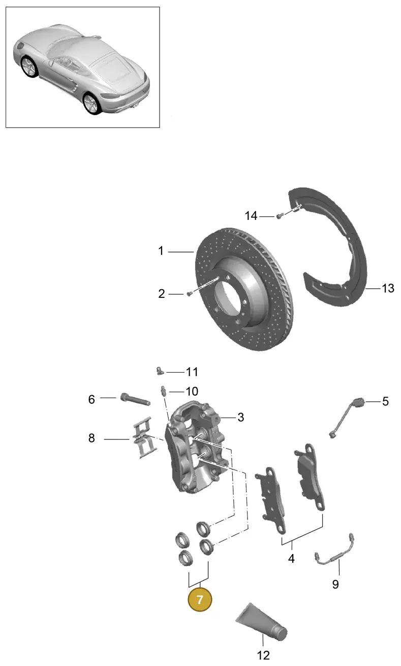 95135291700 — Porsche Cayman (2016-2019) diagram p50603000, position 7