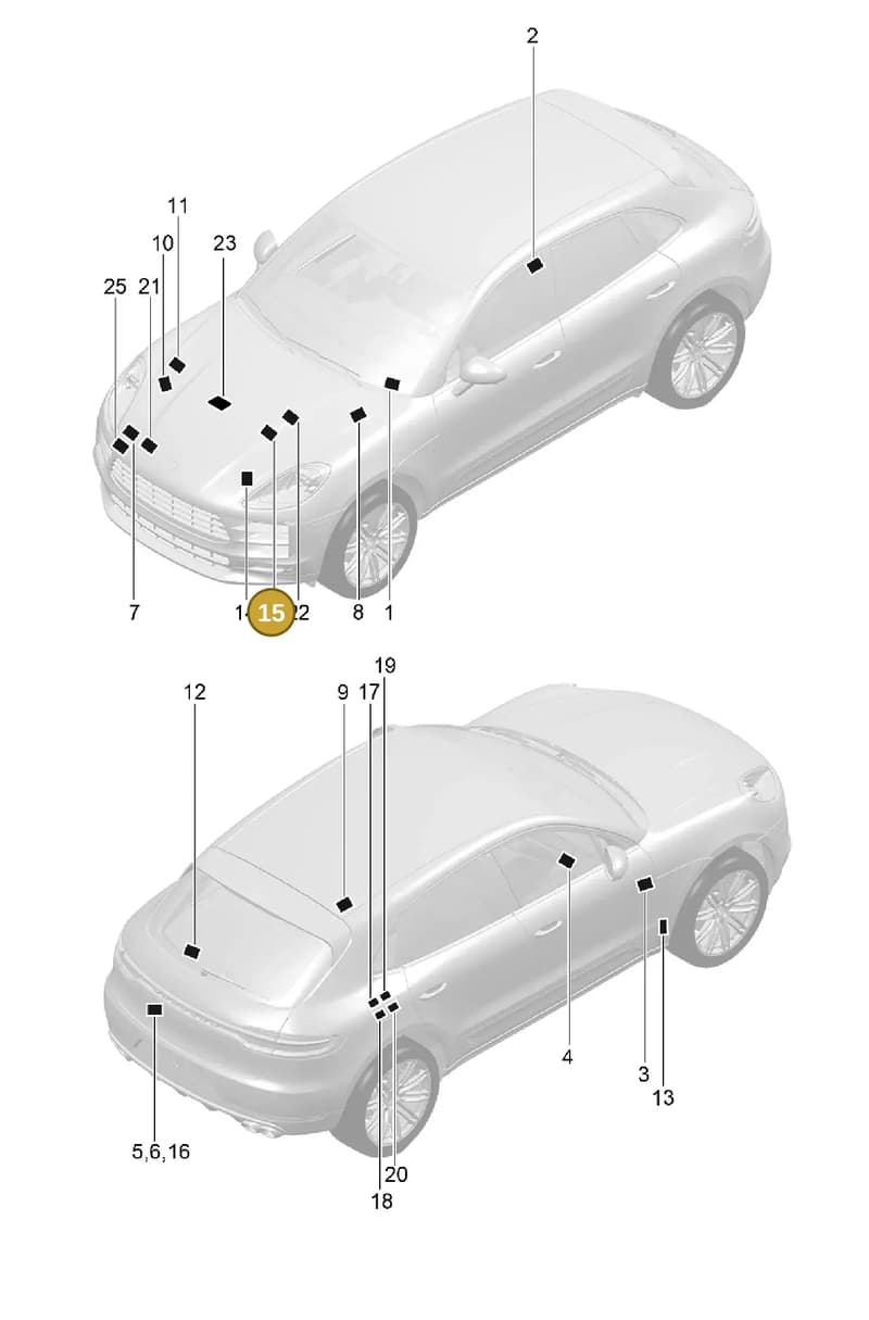95500667500 — Porsche Macan (2018-2022) diagram p52003000, position 15