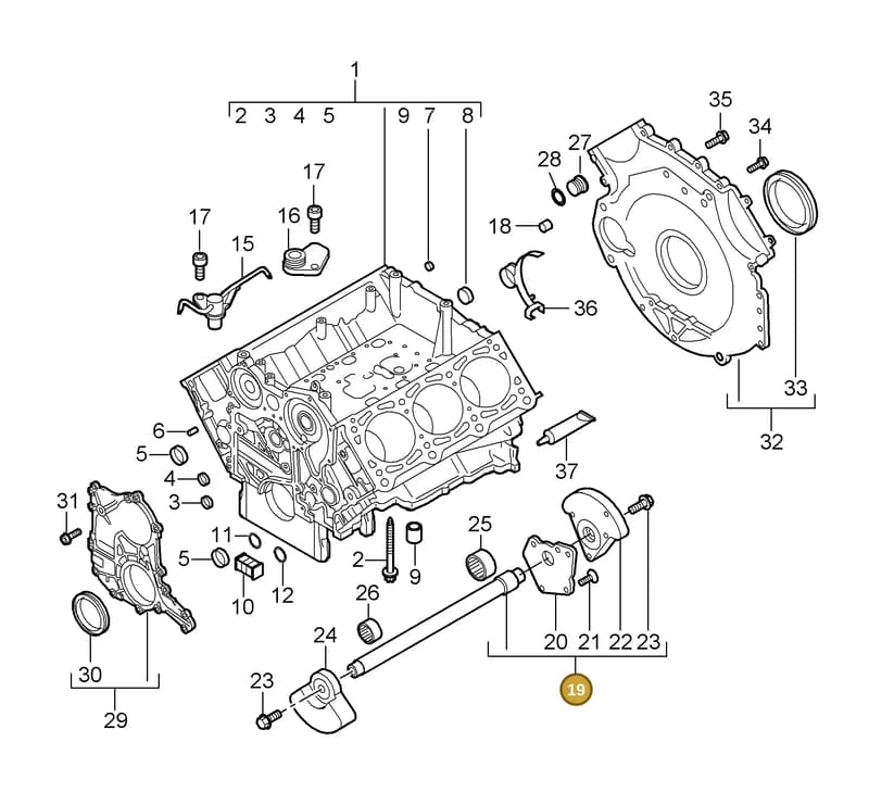 95510102501 — Porsche Cayenne (2007-2010) diagram p31101050, position 19