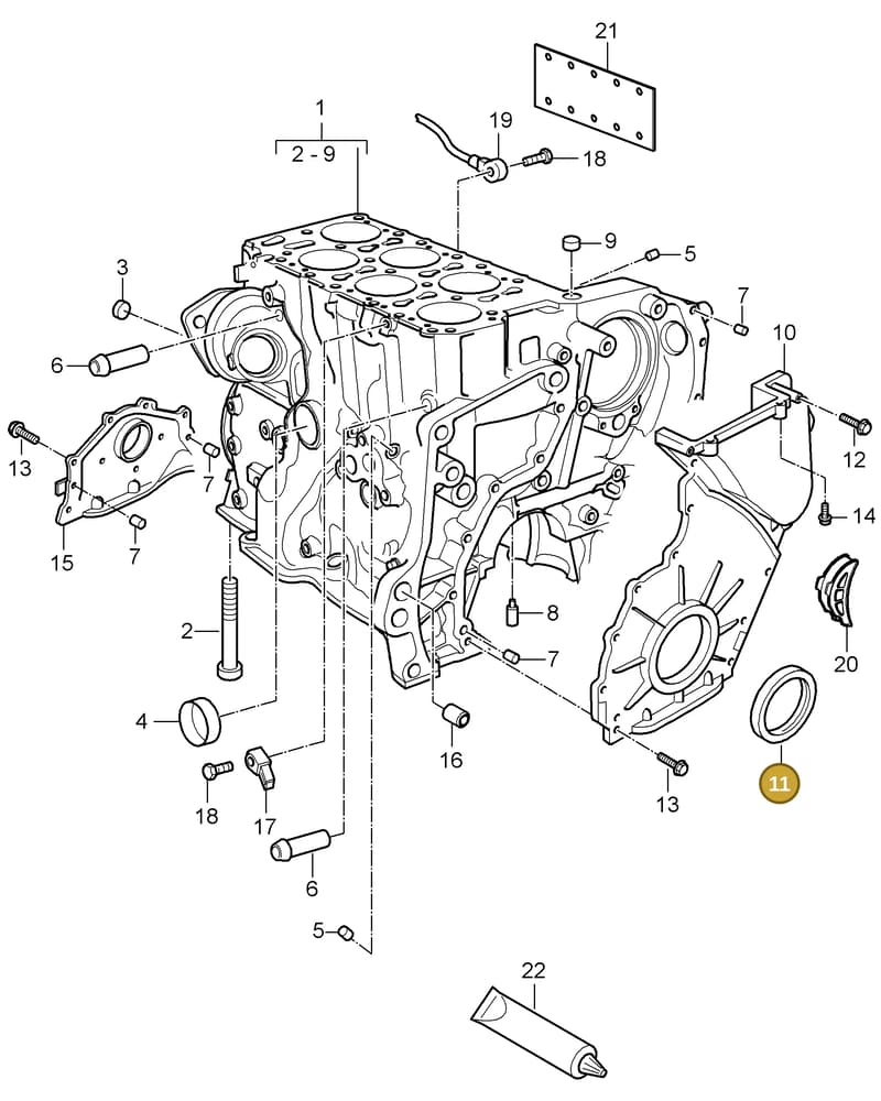 95510105100 — Porsche Cayenne (2007-2010) diagram p31101040, position 11