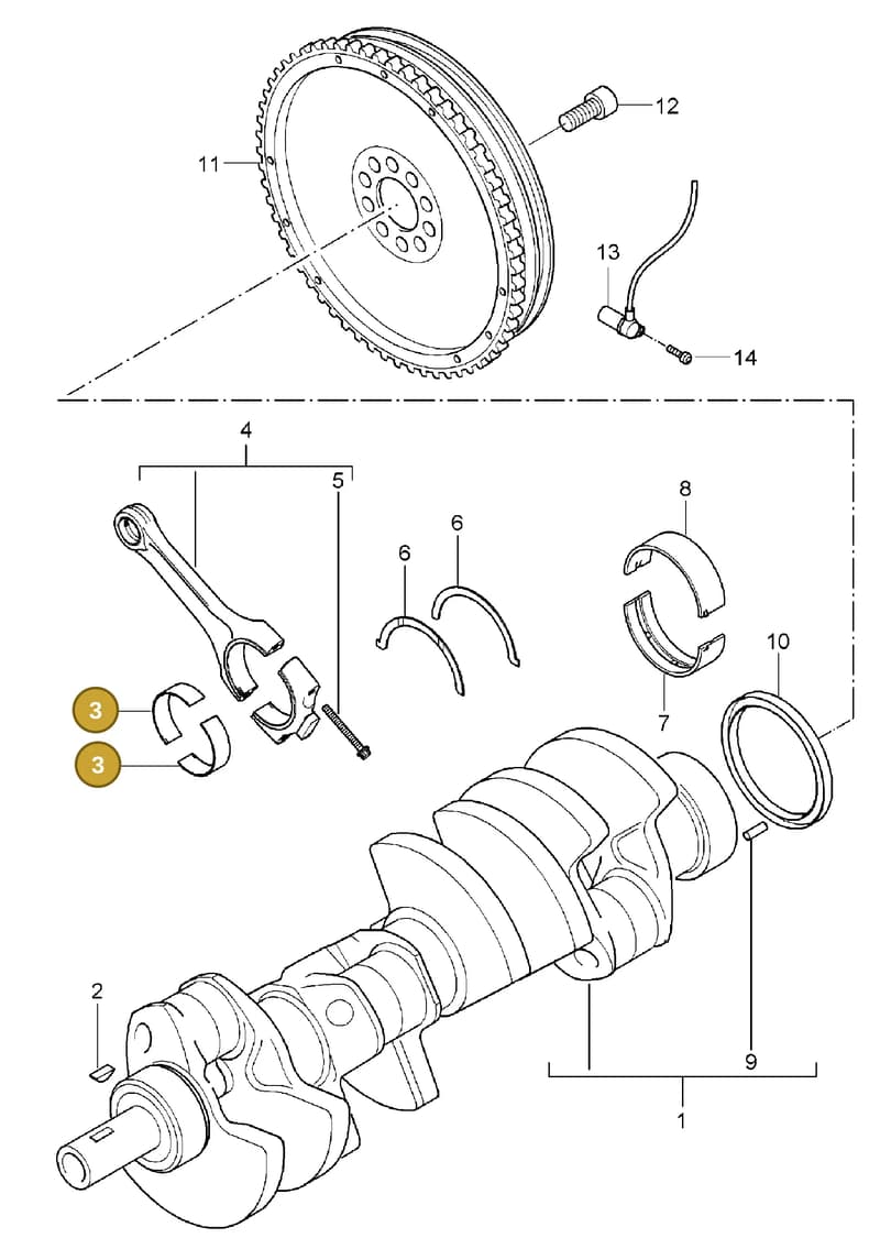 95510222900 — Porsche Cayenne (2002-2006) diagram p24102000, position 3
