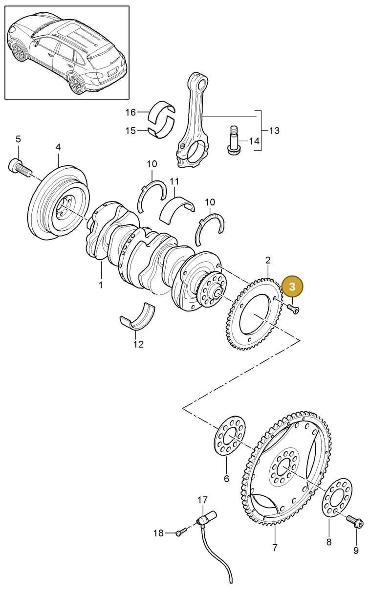 95510222900 — Porsche Cayenne (2010-2018) diagram p37102010, position 3