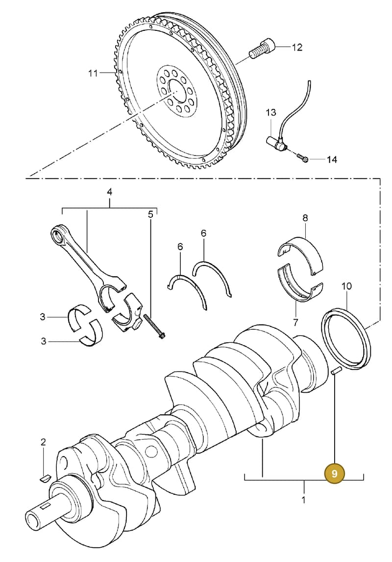 95510242501 — Porsche Cayenne (2002-2006) diagram p24102000, position 9
