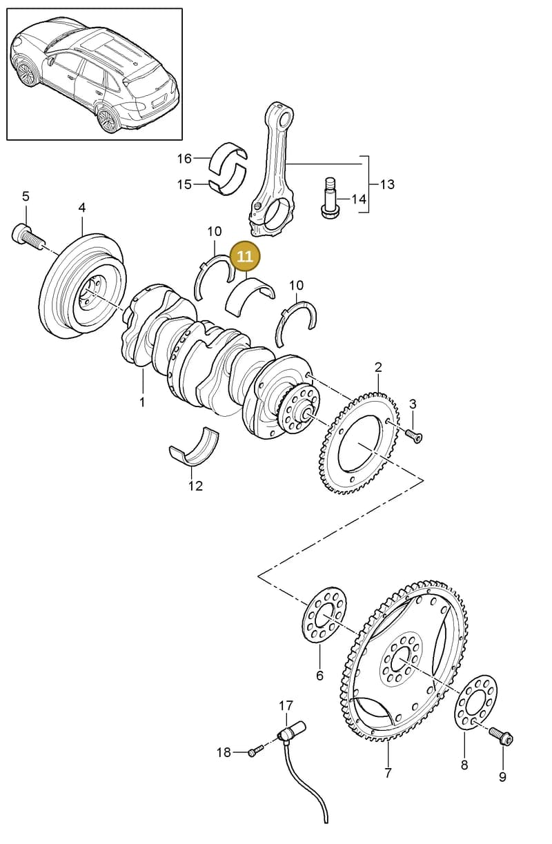 95510256103 — Porsche Cayenne (2010-2018) diagram p37102010, position 11