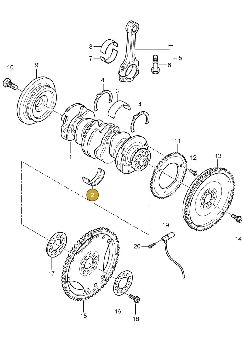 95510259104 — Porsche Cayenne (2007-2010) diagram p31102010, position 2