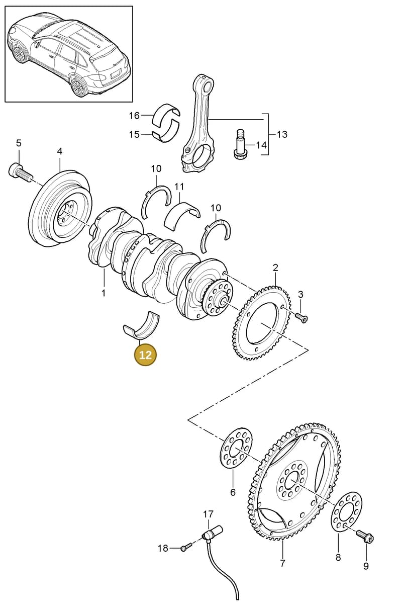 95510259104 — Porsche Cayenne (2010-2018) diagram p37102010, position 12