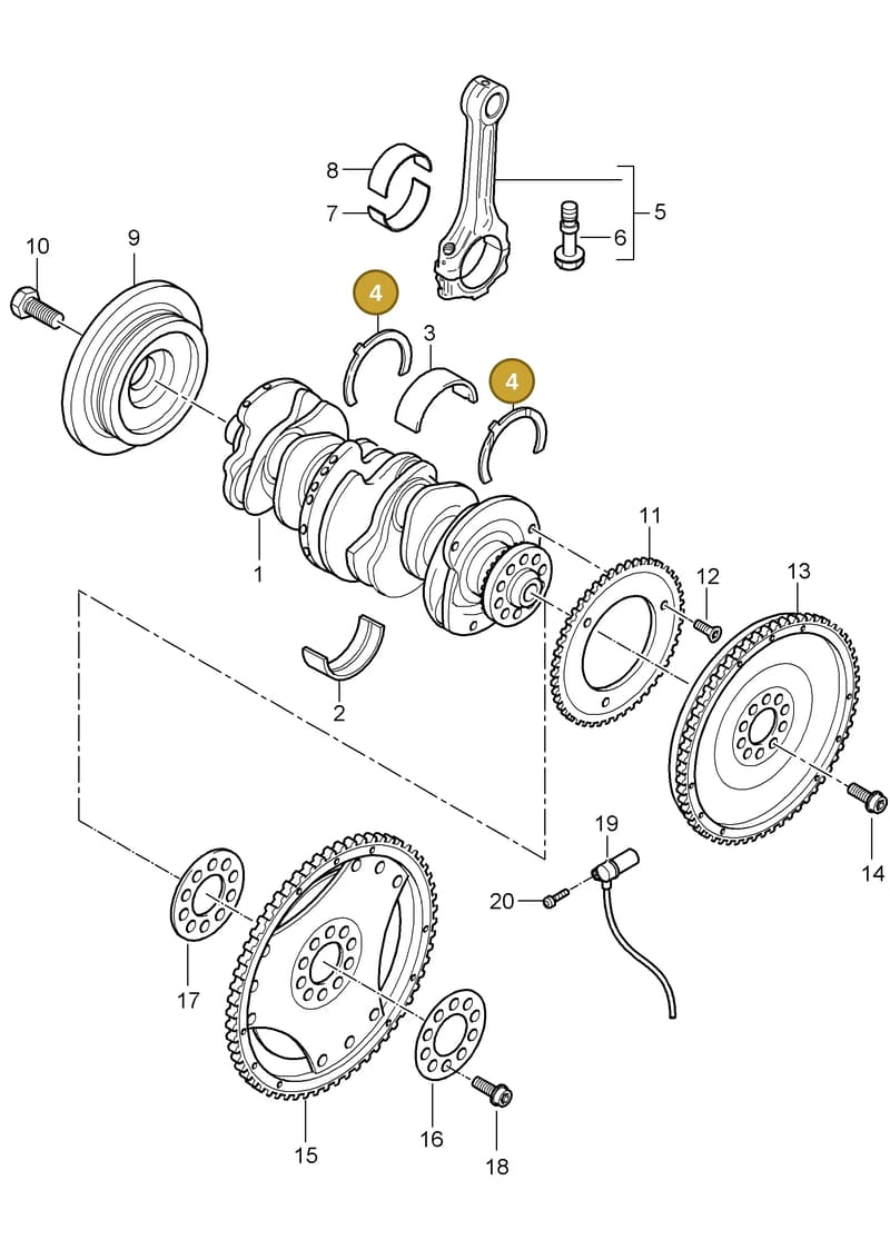 95510263501 — Porsche Cayenne (2007-2010) diagram p31102010, position 4