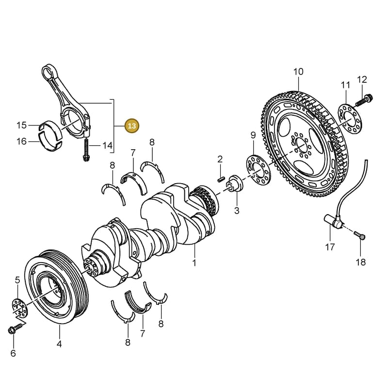 95510397510 — Porsche Cayenne (2007-2010) diagram p31102020, position 13