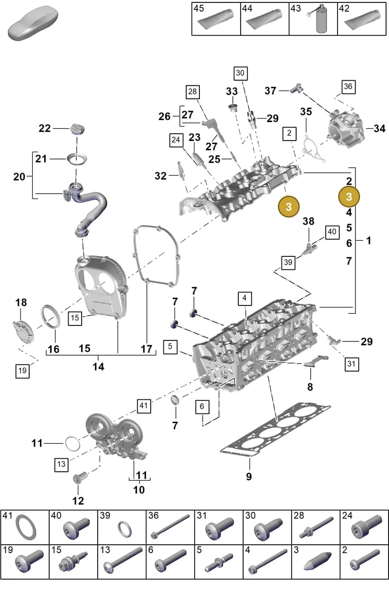 95510425100 — Porsche Cayenne Coupe (2023-2023) diagram p60103000, position 3