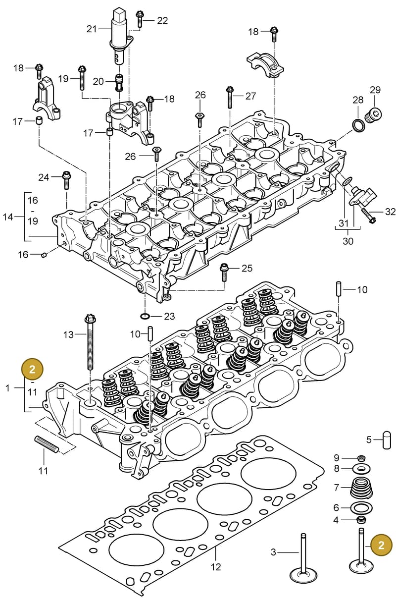 95510439700 — Porsche Cayenne (2002-2006) diagram p24103000, position 2