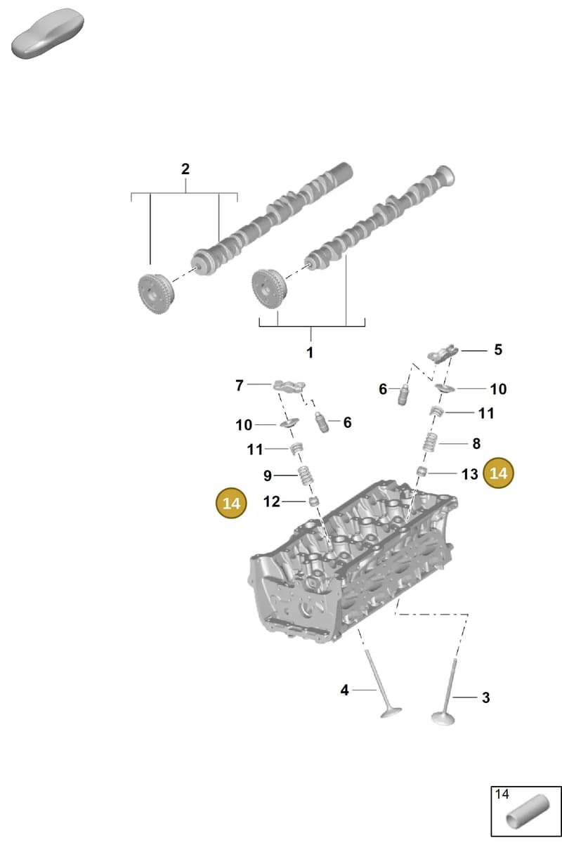 95510550100 — Porsche Cayenne Coupe (2023-2023) diagram p60103100, position 14
