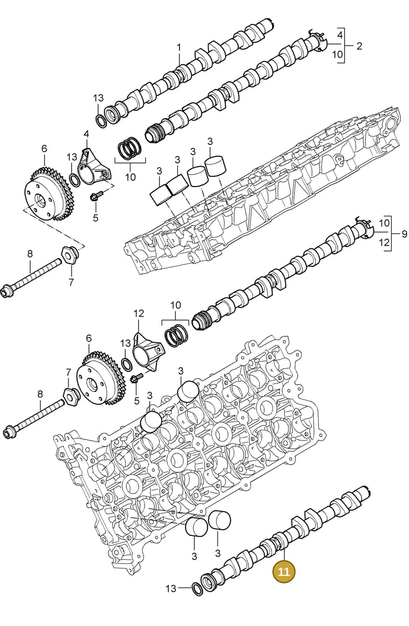 95510550702 — Porsche Cayenne (2002-2006) diagram p24103010, position 11