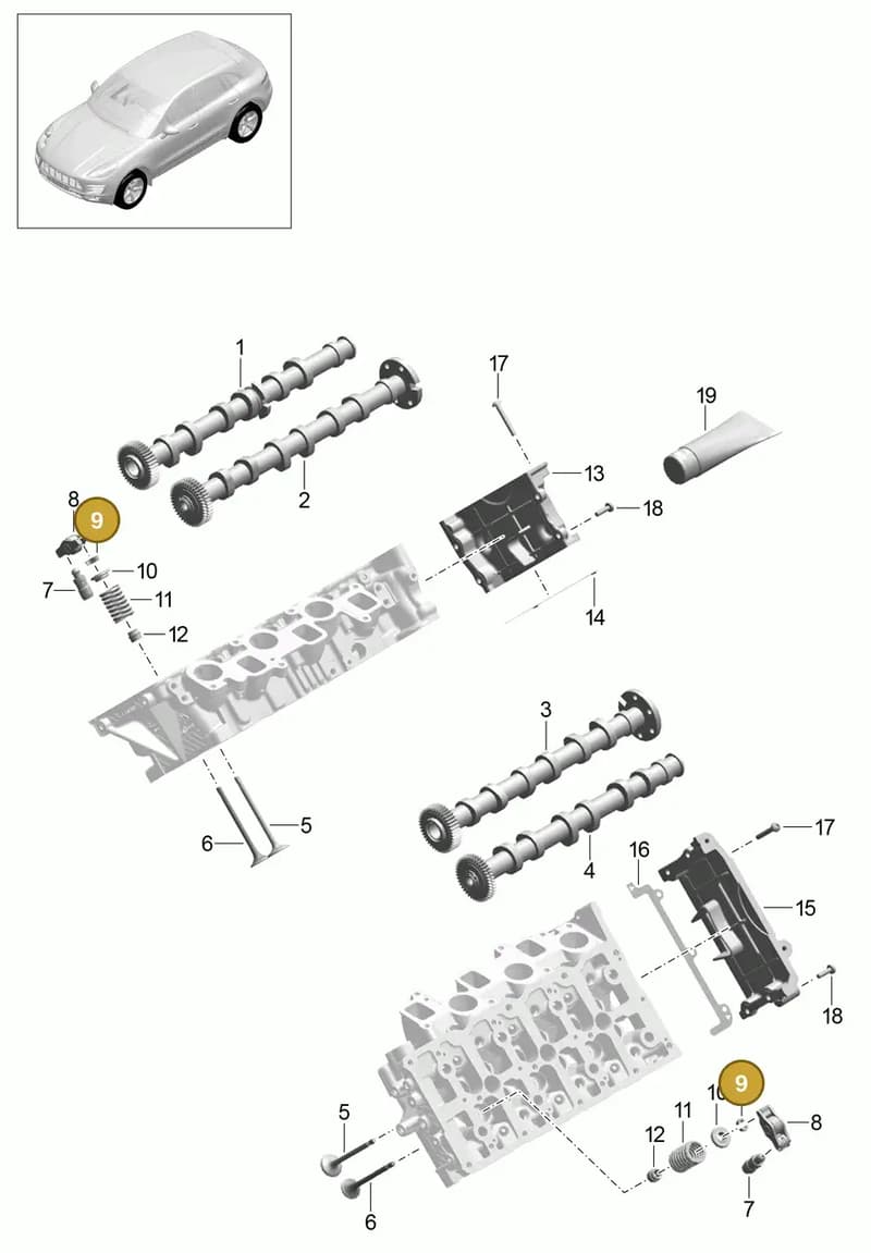 95510565120 — Porsche Macan (2013-2018) diagram p44103050, position 9
