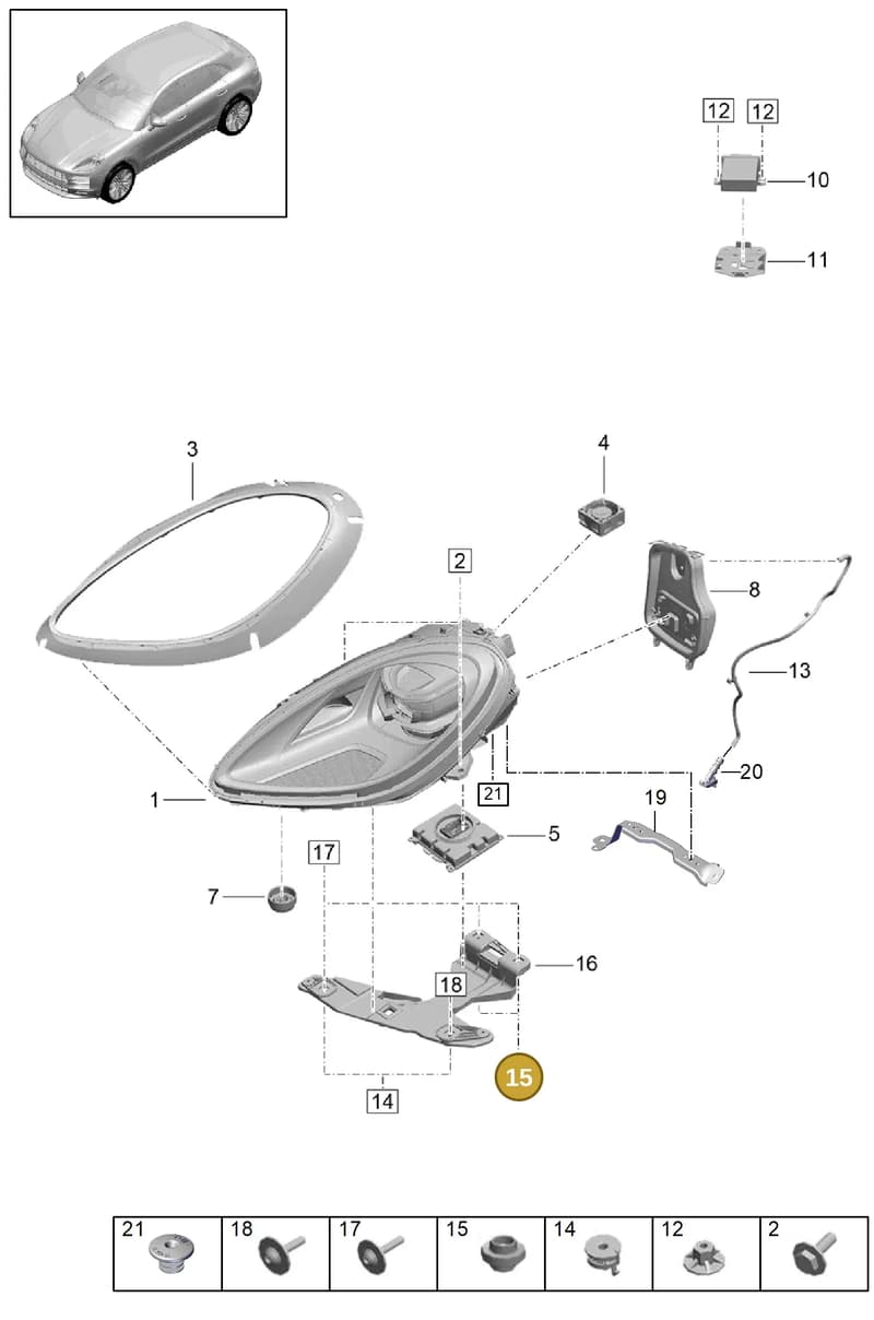 95510567500 — Porsche Macan (2018-2022) diagram p52000001, position 15