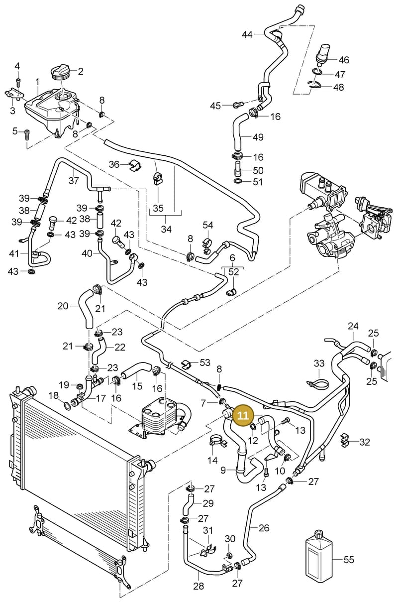 95510607100 — Porsche Cayenne (2007-2010) diagram p31105040, position 11
