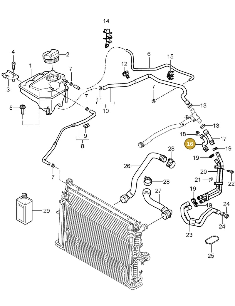 95510632210 — Porsche Cayenne (2007-2010) diagram p31105030, position 16