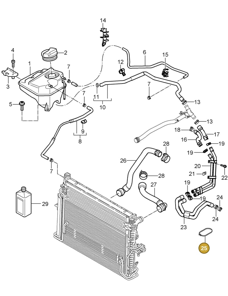 95510640900 — Porsche Cayenne (2007-2010) diagram p31105030, position 25