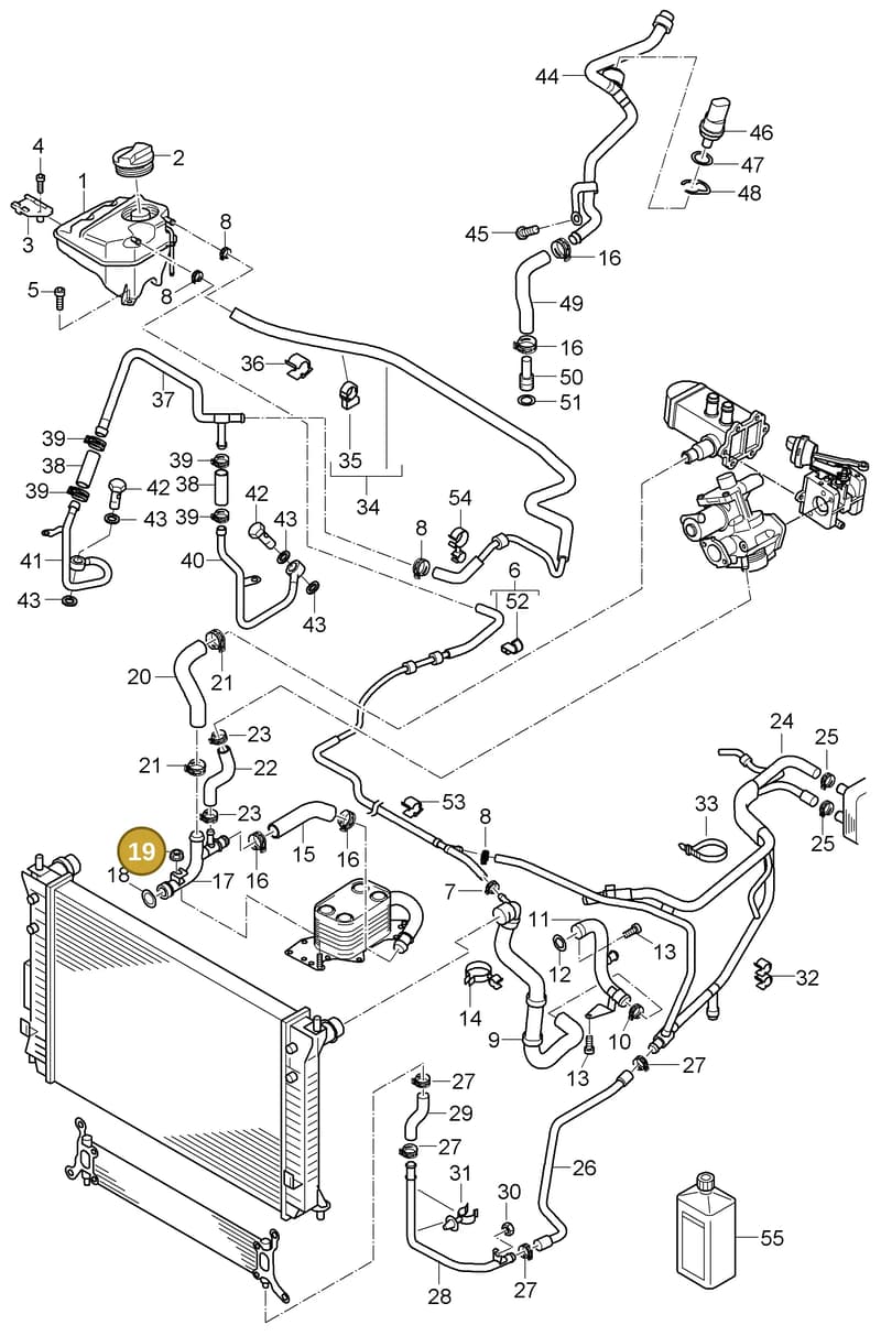 95510656110 — Porsche Cayenne (2007-2010) diagram p31105040, position 19