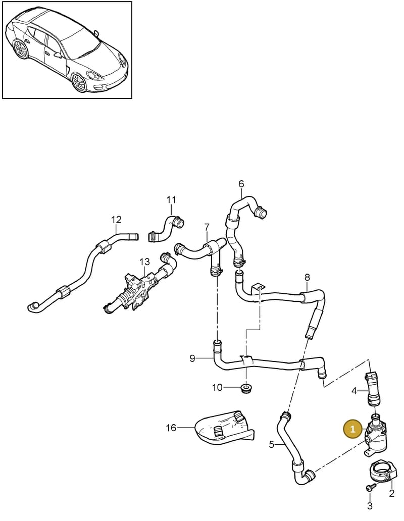 95510656110 — Porsche Panamera (2009-2016) diagram p35813000, position 1