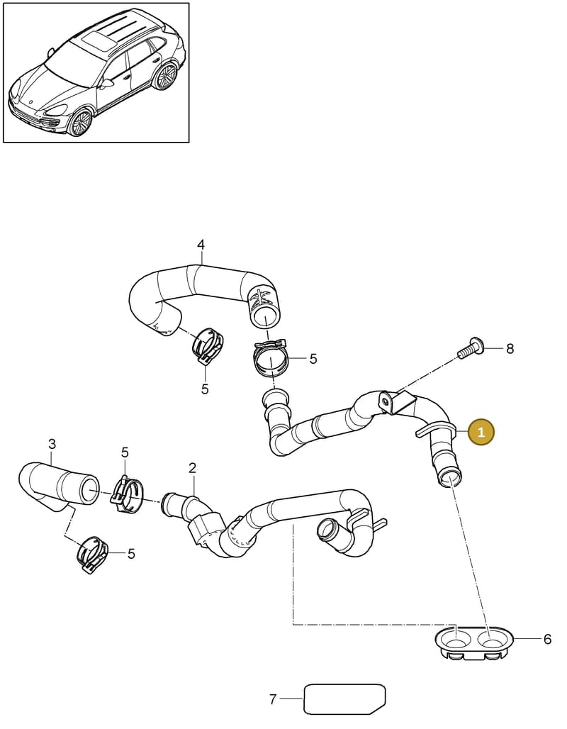 95510656110 — Porsche Cayenne (2010-2018) diagram p37813000, position 1