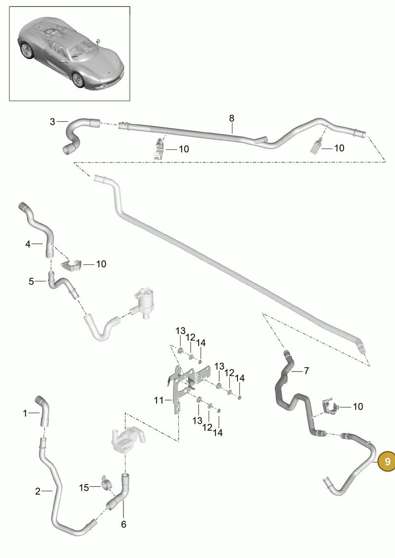 95510656110 — Porsche 918 Spyder (2014-2015) diagram p43813000, position 9