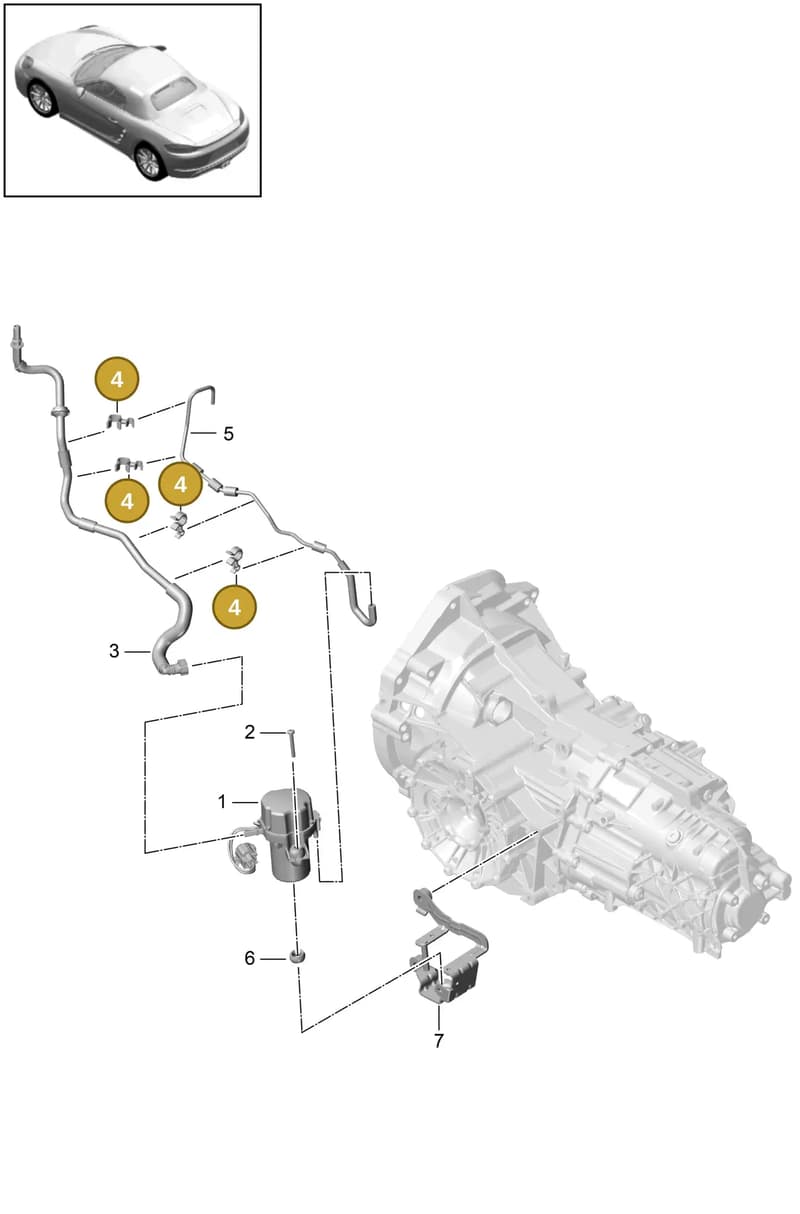 95510669400 — Porsche Boxster (2016-2019) diagram p48604020, position 4