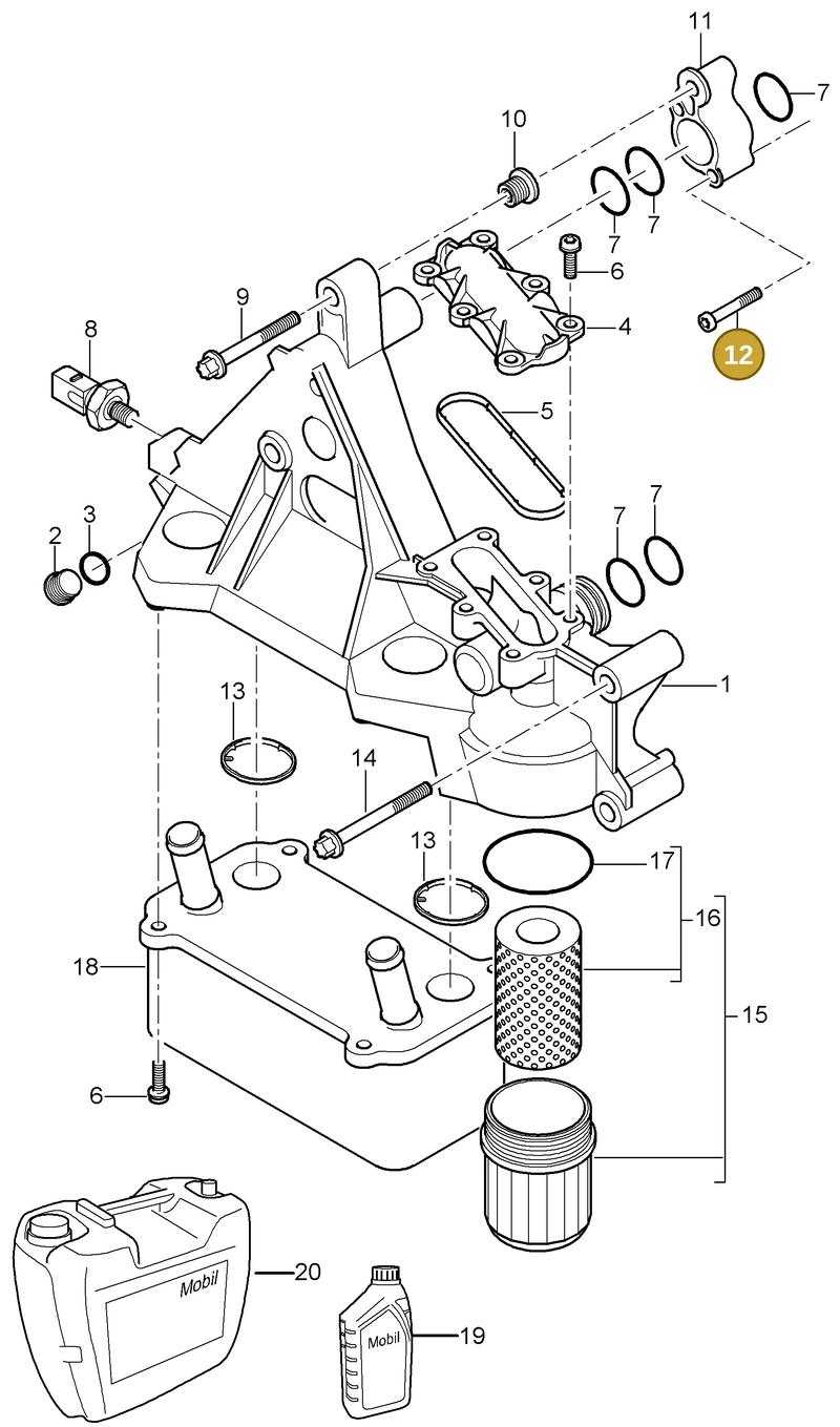 95510702103 — Porsche Cayenne (2002-2006) diagram p24104010, position 12