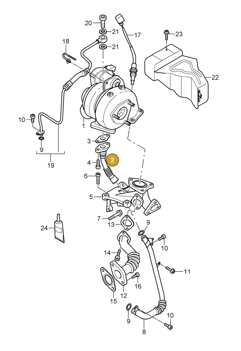 95510708800 — Porsche Cayenne (2007-2010) diagram p31202040, position 2