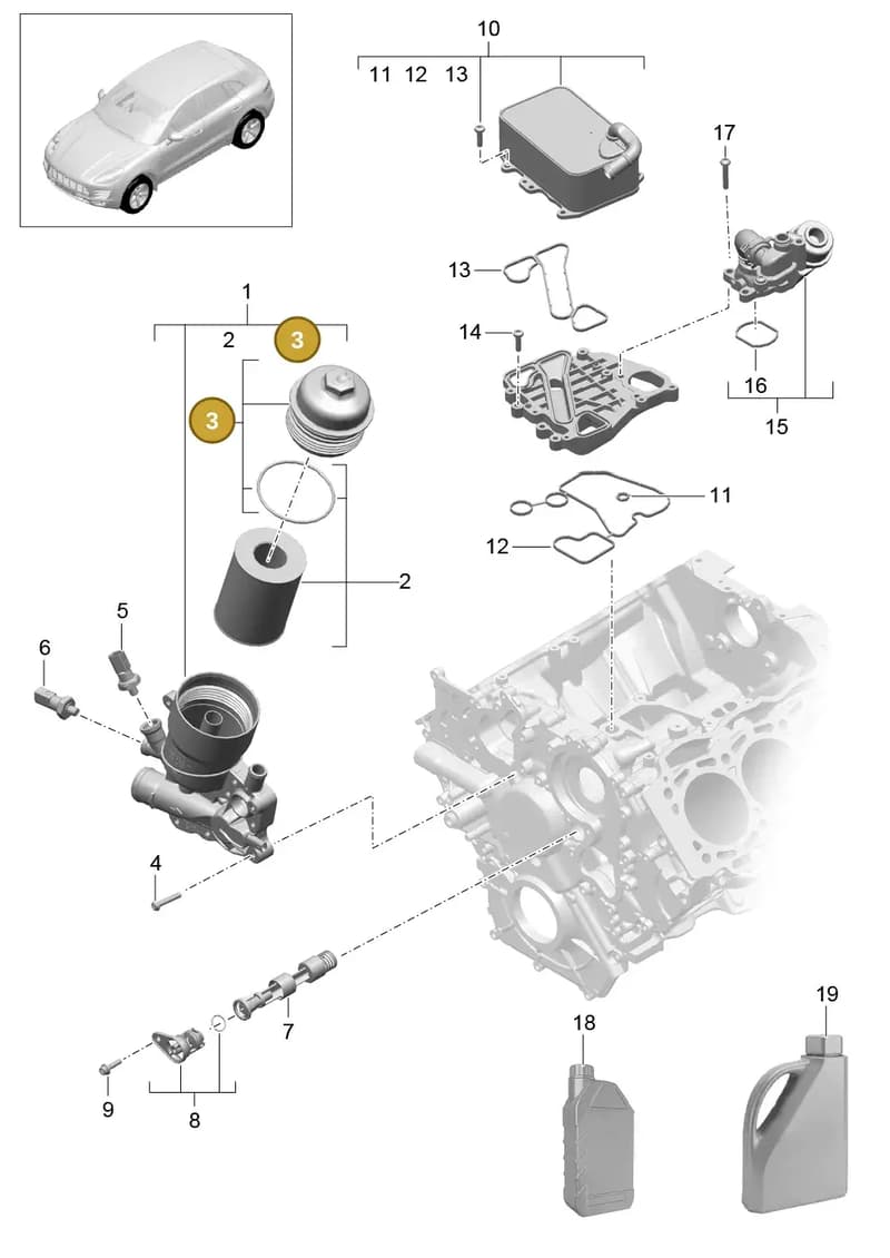 95510712200 — Porsche Macan (2013-2018) diagram p44104070, position 3