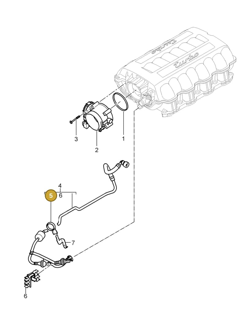 95510722101 — Porsche Cayenne (2007-2010) diagram p31107000, position 5