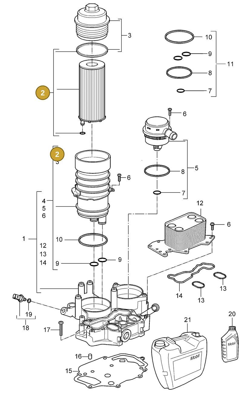 95510722200 — Porsche Cayenne (2007-2010) diagram p31104020, position 2