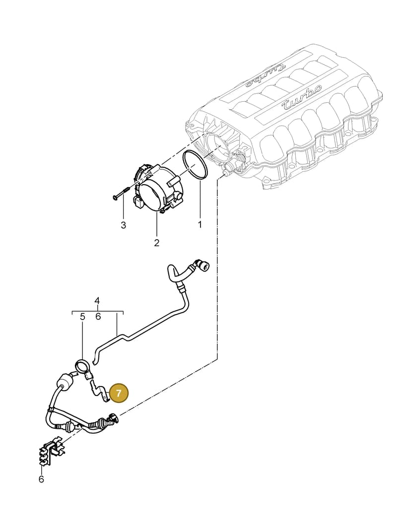 95510724700 — Porsche Cayenne (2007-2010) diagram p31107000, position 7