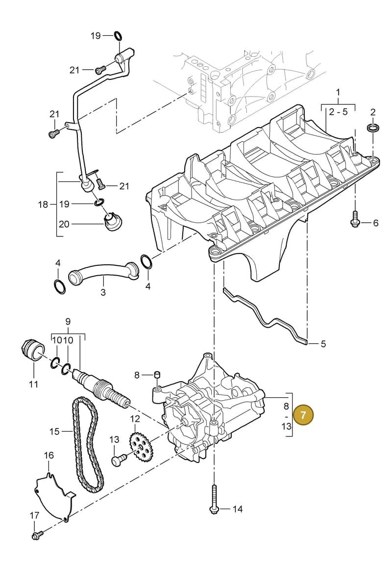 95510744400 — Porsche Cayenne (2007-2010) diagram p31104000, position 7