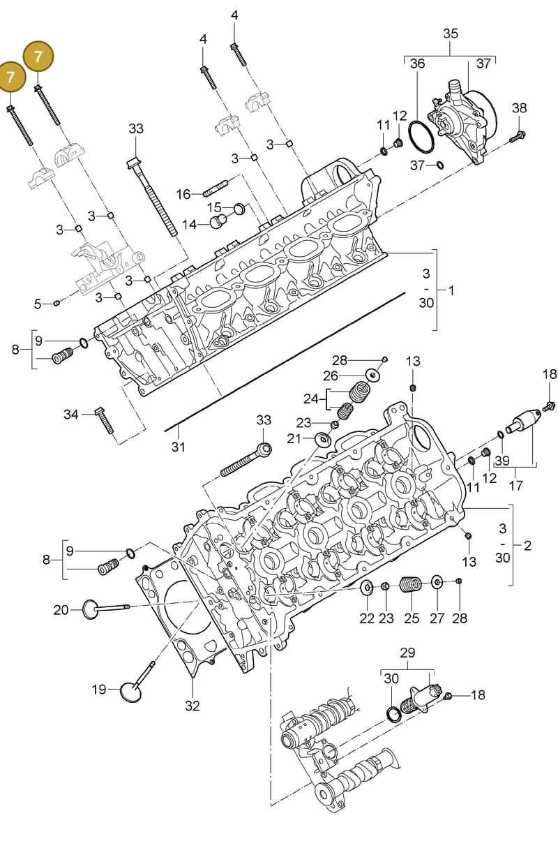 95511021332 — Porsche Cayenne (2007-2010) diagram p31103000, position 7