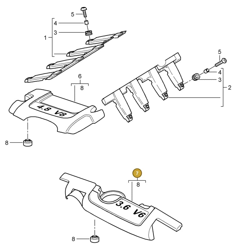 95511021332 — Porsche Cayenne (2007-2010) diagram p31103008, position 7