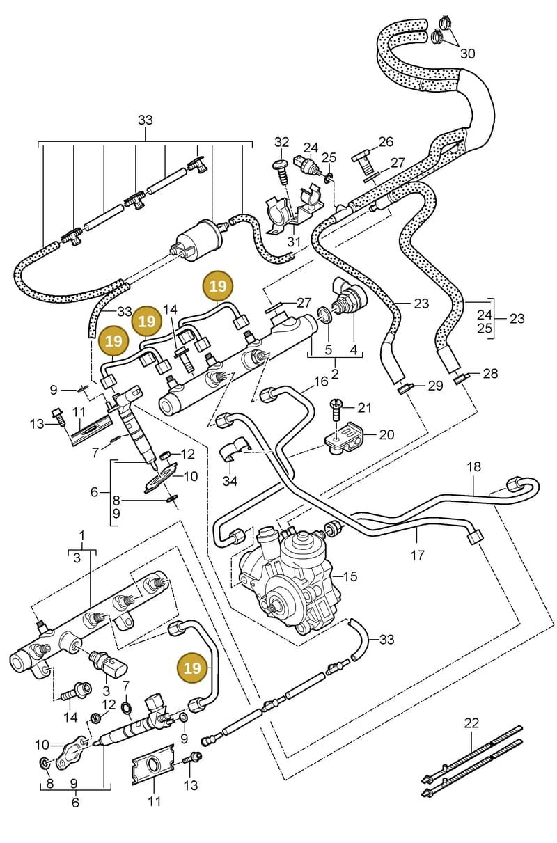 95511024100 — Porsche Cayenne (2007-2010) diagram p31107008, position 19