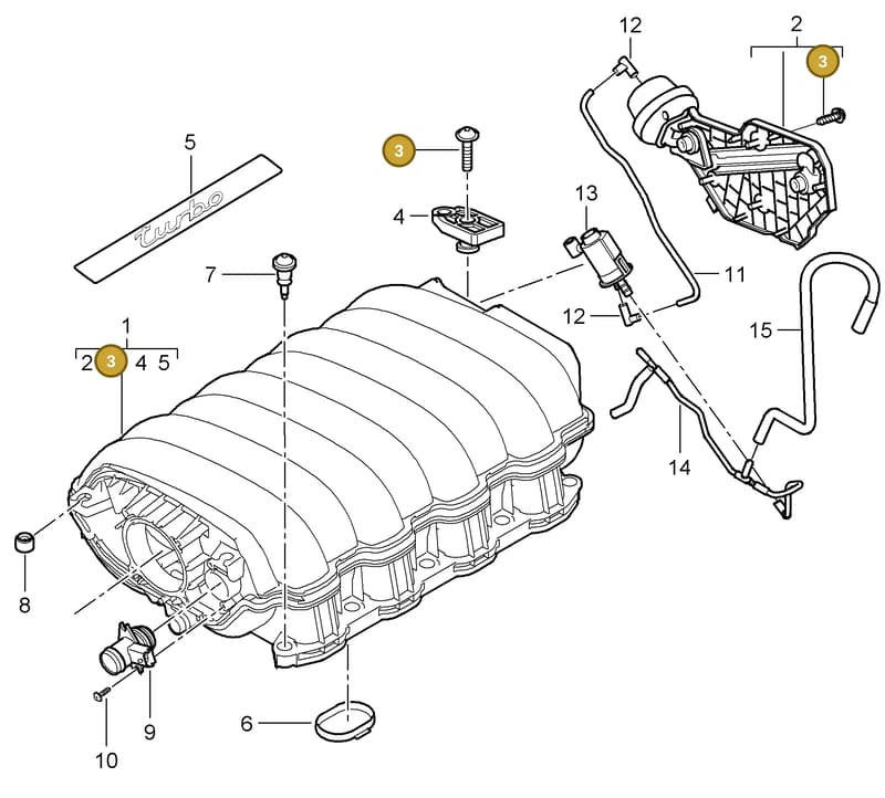 95511024700 — Porsche Cayenne (2007-2010) diagram p31107010, position 3