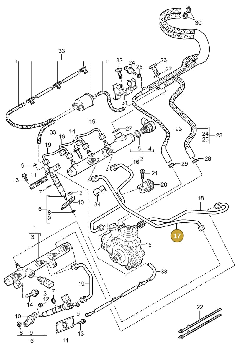 95511033000 — Porsche Cayenne (2007-2010) diagram p31107008, position 17