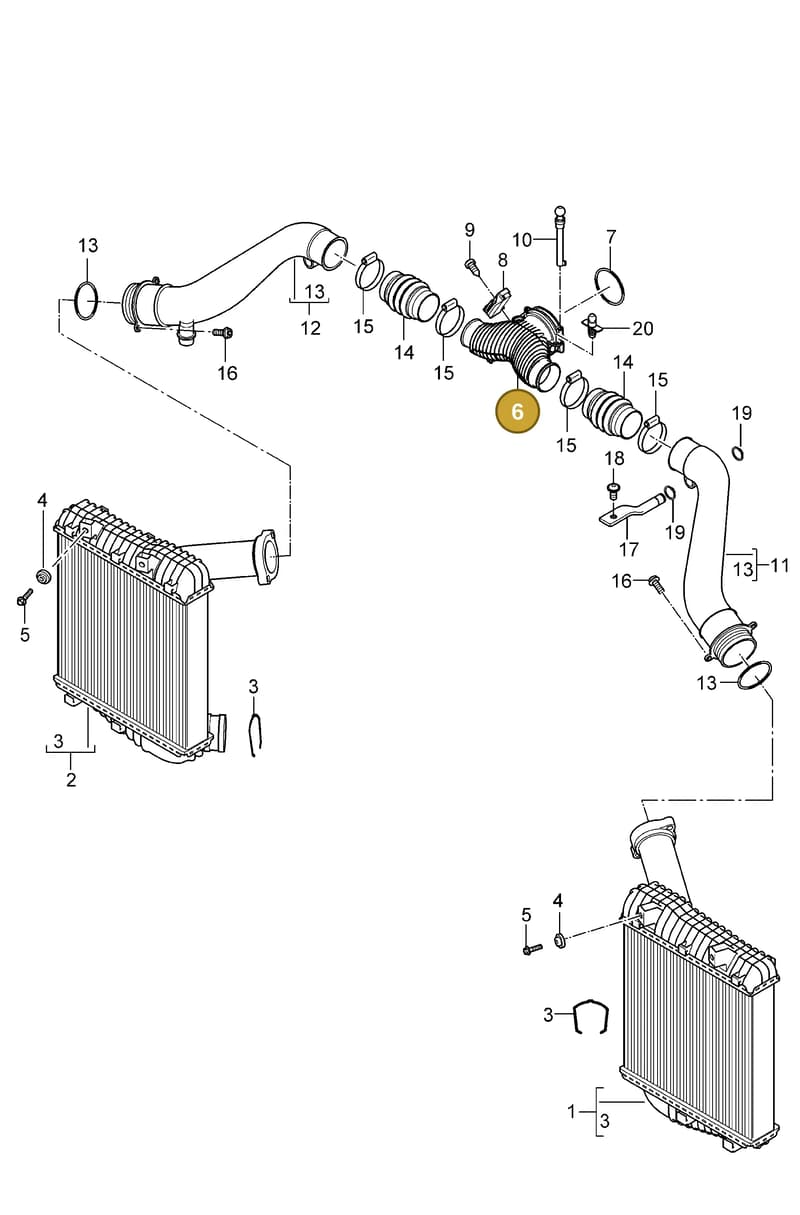 95511036810 — Porsche Cayenne (2007-2010) diagram p31107020, position 6