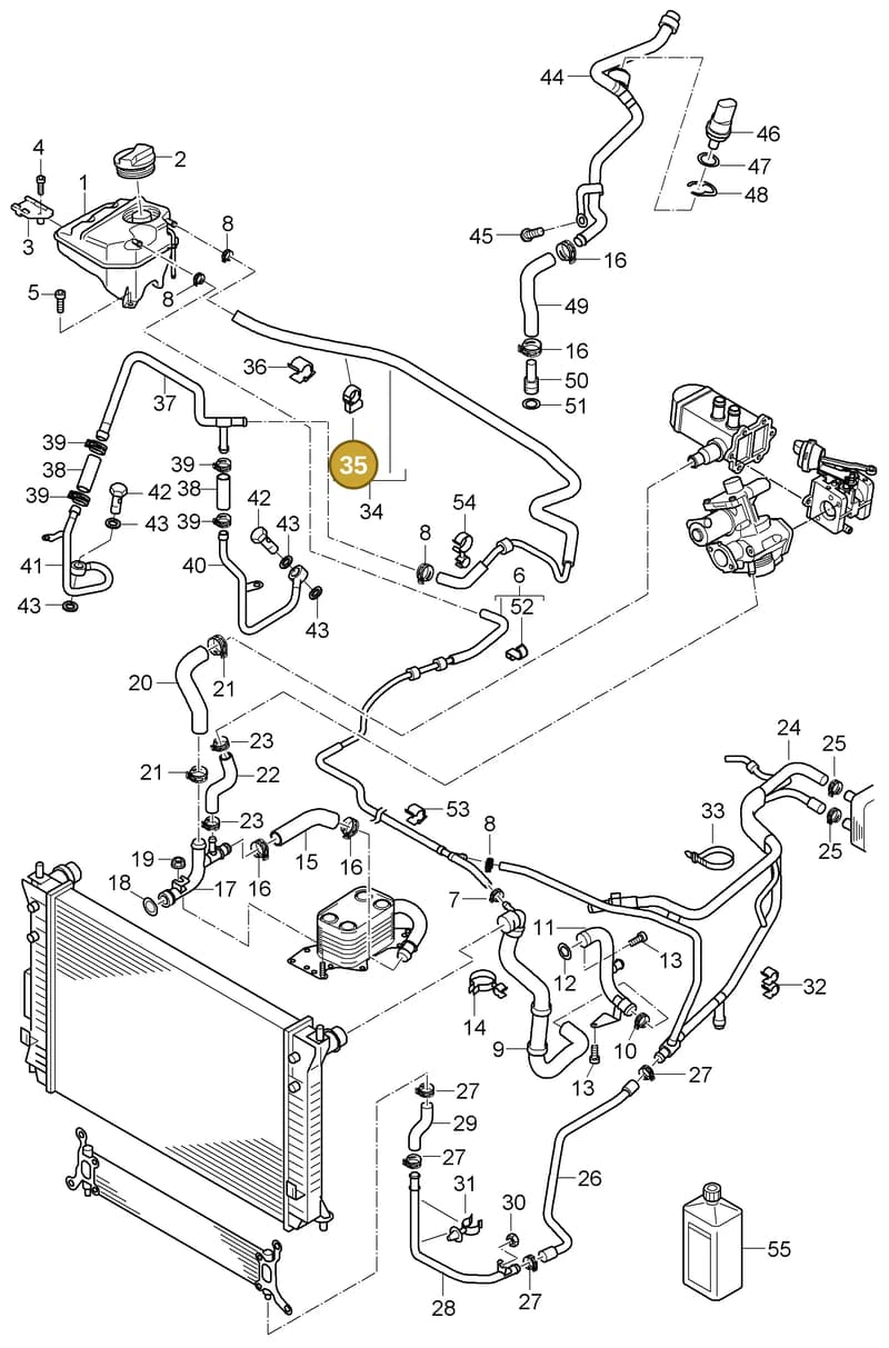 95511042300 — Porsche Cayenne (2007-2010) diagram p31105040, position 35