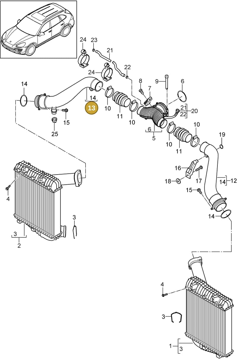 95511062410 — Porsche Cayenne (2010-2018) diagram p37107070, position 13