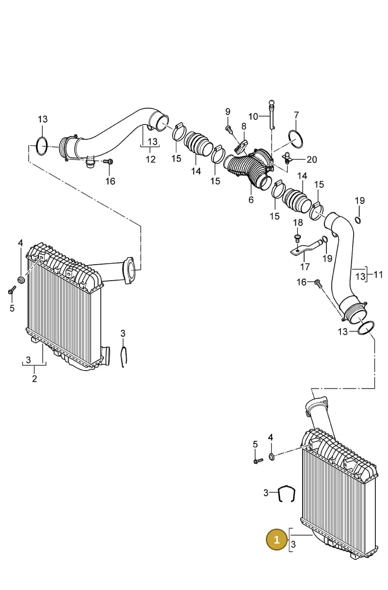 95511063902 — Porsche Cayenne (2007-2010) diagram p31107020, position 1
