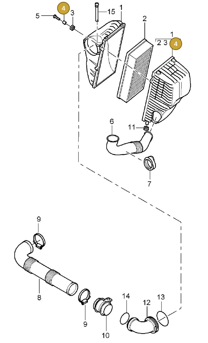 95511073400 — Porsche Cayenne (2002-2006) diagram p24106010, position 4