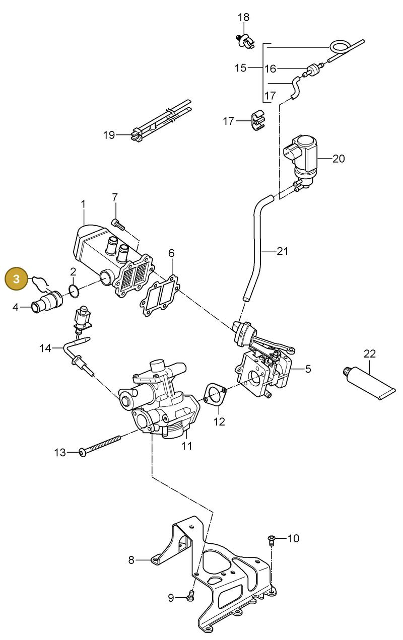 95511134200 — Porsche Cayenne (2007-2010) diagram p31108000, position 3