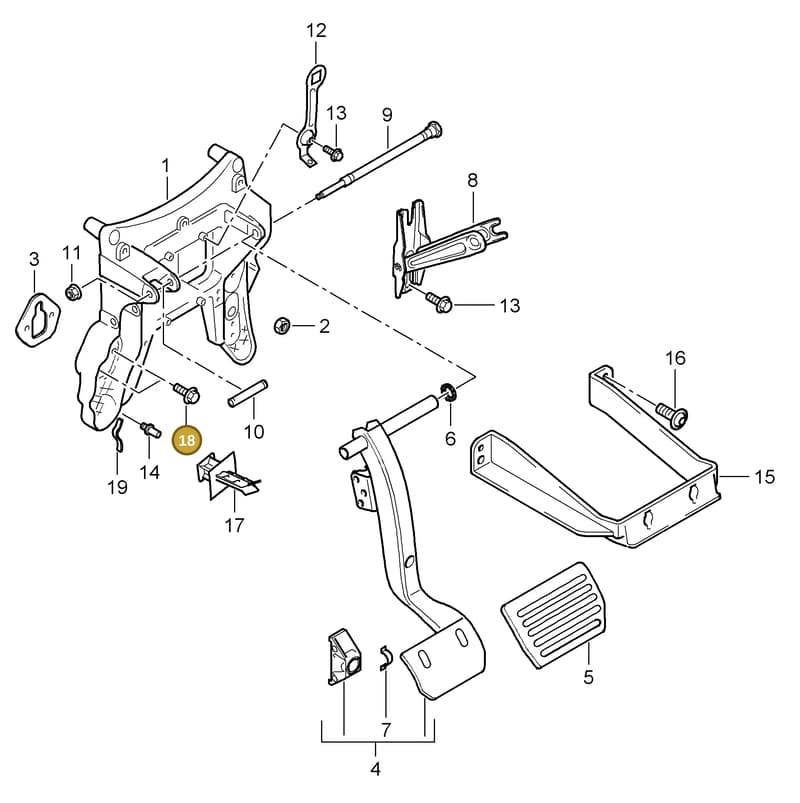 95511623701 — Porsche Cayenne (2007-2010) diagram p31702000, position 18