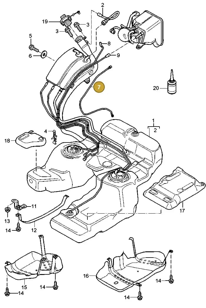 95520120802 — Porsche Cayenne (2002-2006) diagram p24201000, position 7