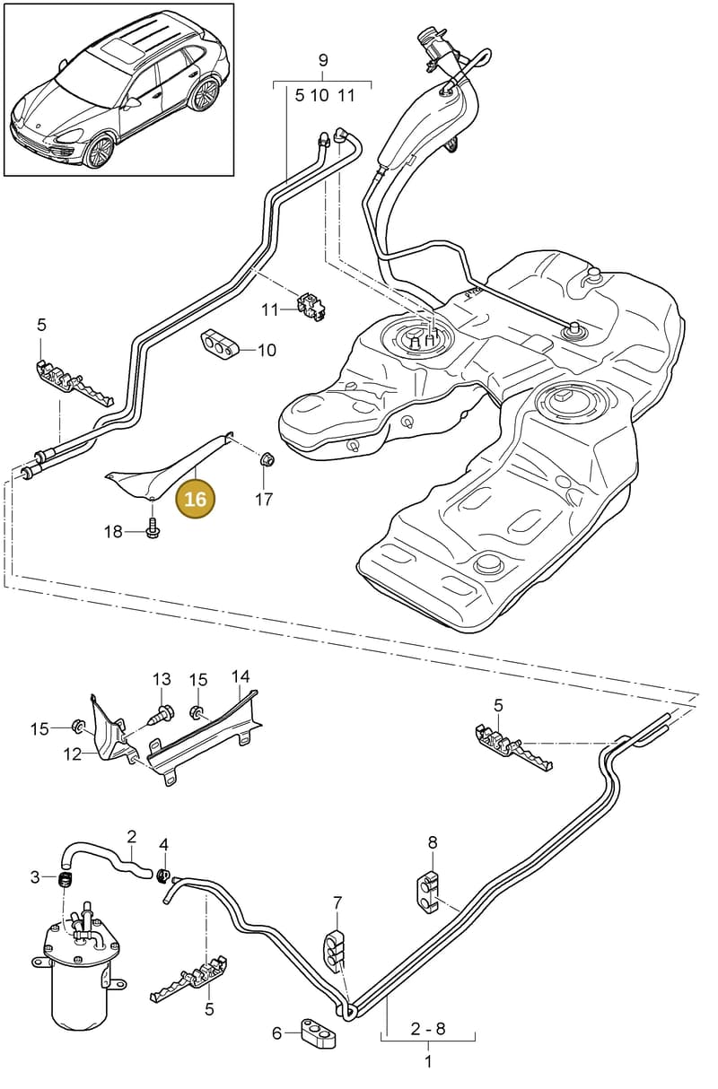 95520120802 — Porsche Cayenne (2010-2018) diagram p37201030, position 16