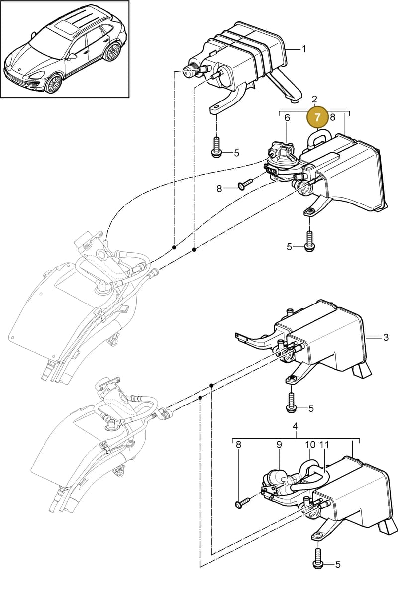 95520125503 — Porsche Cayenne (2010-2018) diagram p37201040, position 7